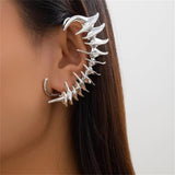 Ethnic Style Fish Bone Clip Earring for Women