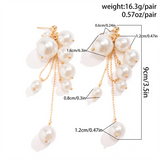 Faux Pearls Elegant Drop Earrings for Ladies