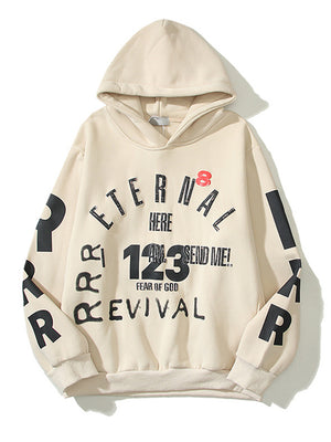 Trendy Female Letters Print High Street Hip-Hop Hoodies