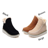 Women's Warm Fur Lining Winter Ankle Snow Boots