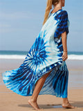 Ladies Relaxed Printed Sun-proof Swimsuit Smock Dress