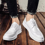 Men's Brogue Lace Up Party Wedding Leather Dress Shoes