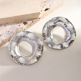 Exaggerated Hollow Circle Statement Earring for Women