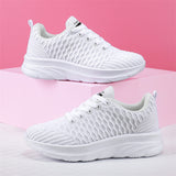 White & Black Classic Breathable Knitted Sports Shoes for Women