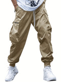 Men's Fashionable Streetwear Solid Cargo Trousers