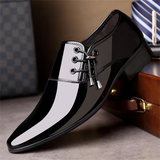 Men's Classic Lace-Up Patent Leather Dress Shoes