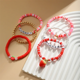 Valentine's Day Gifts Sweet Multilayer Letter Strawberry Bracelets