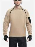 Men's Simple Artificial Fleece Stand Collar Tactical Sweatshirts