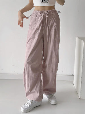 Daily Wear Casual Drawstring Ankle-Tied Baggy Trousers for Female