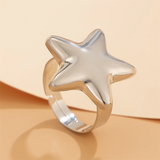 Women's Simple Vogue Gold & Silver Star Rings