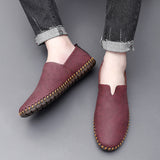 Men's Casual Lightweight Rubber Sole Stitching Flats