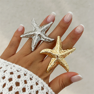 Casual Holiday Big Starfish Rings for Women