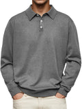 Men's Cozy Long Sleeve Polo Shirts