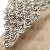 Bohemian Style Shiny Rhinestone Soft Sole Sandals for Women