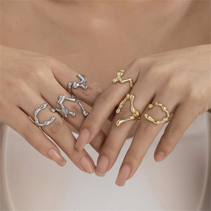 3Pcs/Set Female Fashionable Water Drop Shaped Irregular Rings