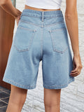 Adjustable Waist Loose Denim Hot Shorts for Women