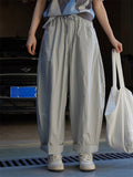 Ladies Spring Summer Drawstring Pants with Pockets