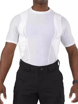 Men's Round Neck Tactical Holster Concealed Carry Shirt