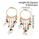 Cute Mini Mushroom & Leaf Tassel Earrings for Women