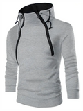 Cozy Double Zippers Color-blocked Hoodies for Men