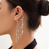 Fashionable Shotting Star Tassel Clip Earring for Women