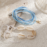 Sea Snail Starfish Seed Beads Weaving Rope Bracelets