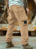 Men's Casual Solid Color Multi-Pocket Cargo Pants