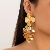 Female Vogue Faux Pearl Flower Drop Earrings