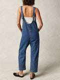 Plus Size Casual Durable Denim Jumpsuits for Ladies