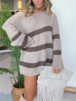 Oversized Drop Shoulder Slouchy Sweater for Women