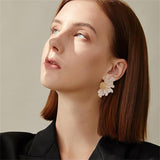 Elegant Multilayer Petal Earrings for Lady