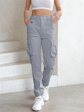 Female Lightweight Hiking Pockets Ankle-tied Jogger Pants