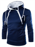 Cozy Double Zippers Color-blocked Hoodies for Men