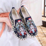 Female Chinese Peking Opera Character Embroidered Cloth Loafers