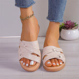 Popular Open Toe Flat Slippers for Women