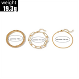 Cuban Curb Link Flat Snake Corn Shaped Chain Bracelets