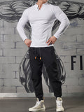 Men's Running Training Sweat-wicking Knitted Cotton V-Neck Shirt