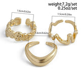 Ladies Stylish Irregular Wave Opening Rings