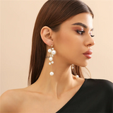 Faux Pearls Elegant Drop Earrings for Ladies