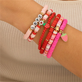 Valentine's Day Gifts Sweet Multilayer Letter Strawberry Bracelets