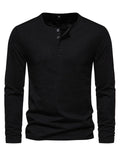 Comfort Button Neck Bottoming Henley Shirt for Men