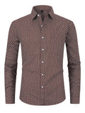 Stylish Printed Turn-down Collar Holiday Shirt for Male