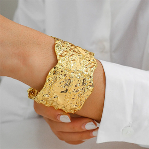 Female Irregular Surface Cuff Bracelet for Party