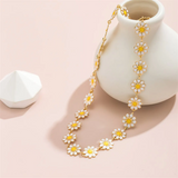 Female Lovely Daisy Clavicle Chain Necklace