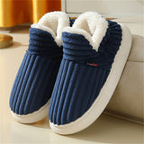 Candy Color Plush Liner Anti-Slip Couple Home Slippers