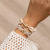 Sea Snail Starfish Seed Beads Weaving Rope Bracelets