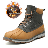 Men's Cool Waterproof High-top Warm Fur Snow Boots