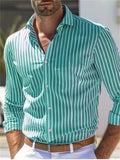 Men's British Style Fashionable Vertical Stripe Shirts