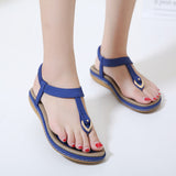 Ladies Elastic Ankle Strap Summer Beach Open Toe Sandals