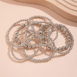 8pcs/Set Ball Chain Beaded Bracelets for Ladies